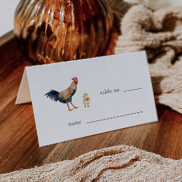 Asiento Tarjeta de lugar de mesa de Boda de pollo ruso