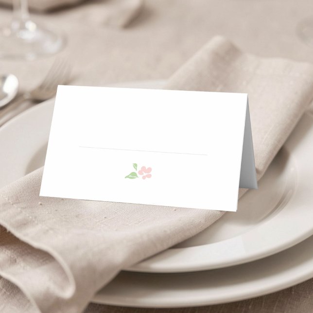 Asiento Tarjeta de lugar de mesa de boda floral simple | B (Subido por el creador)