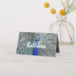 ASIENTO TARJETA DE LUGAR DE MESA DE FOTOS DE PEACOCK