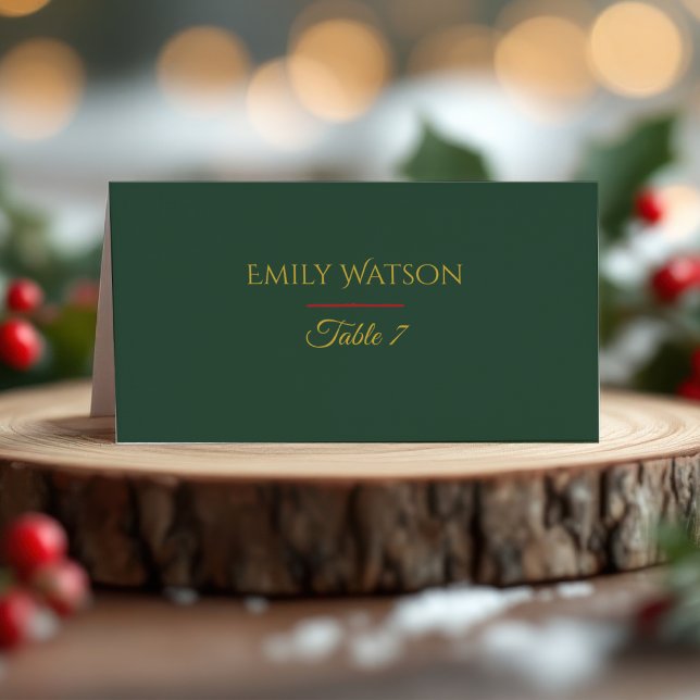 Asiento Tarjeta de lugar de Navidad moderna de lujo para f (Subido por el creador)