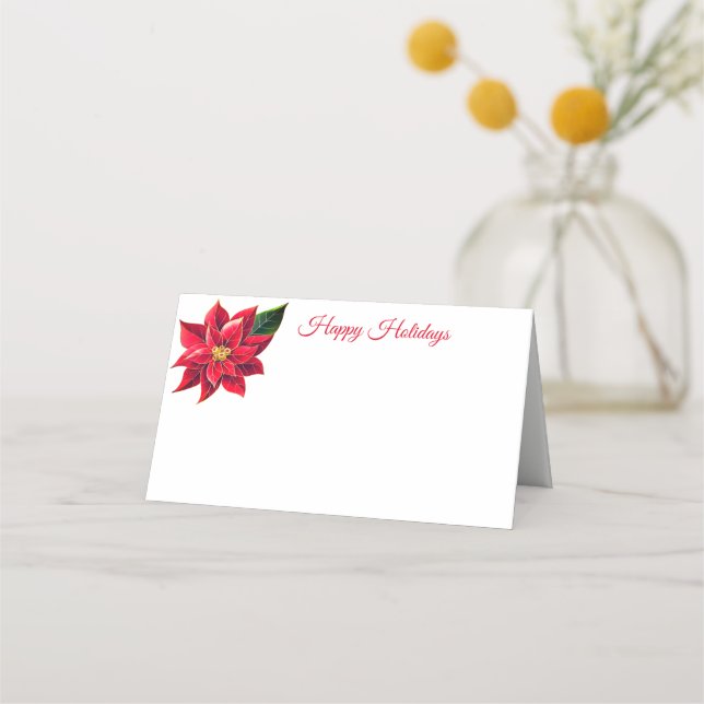 Asiento Tarjeta de lugar de nombre de Navidad (Anverso)