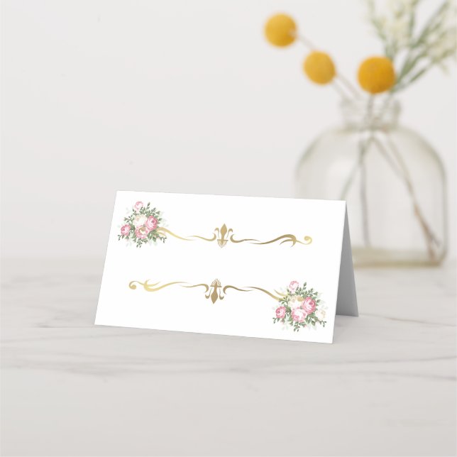 Asiento Tarjeta de lugar de nombre plegado (Anverso)