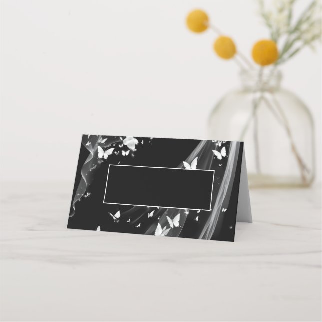 Asiento Tarjeta de lugar de nombre plegado boda (Anverso)