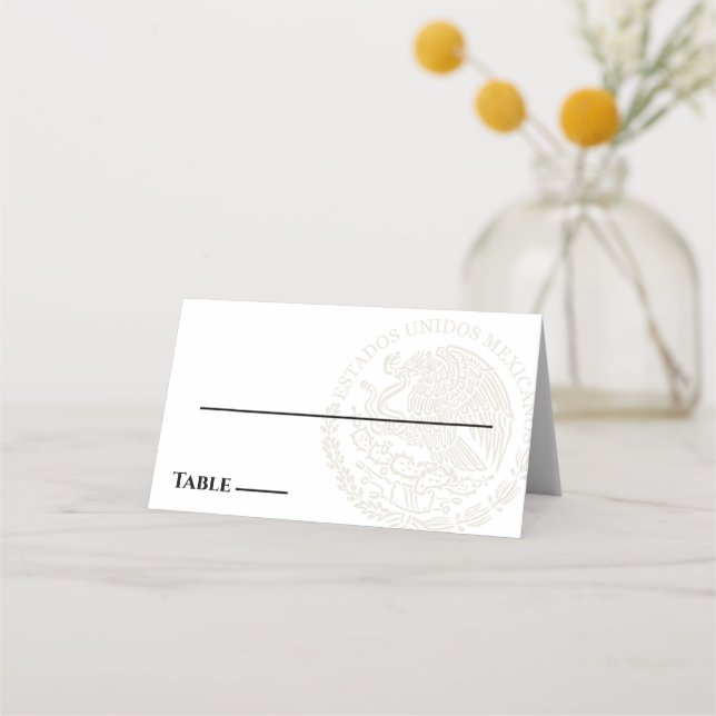 Asiento Tarjeta de lugar de pasaporte de México (Anverso)