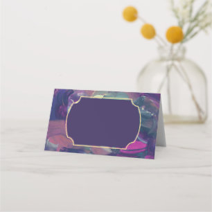 Asiento Tarjeta de lugar de pintura acrílica negrita