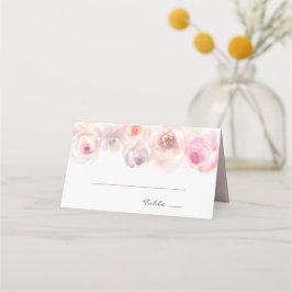 Asiento Tarjeta de lugar de rosas rosadas polvorientas acu