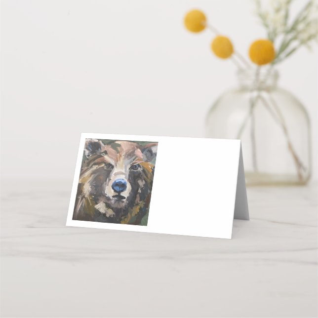 Asiento Tarjeta de lugar del oso (Anverso)