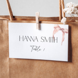 Asiento Tarjeta de lugar doblada coqueta minimal rosa rubo