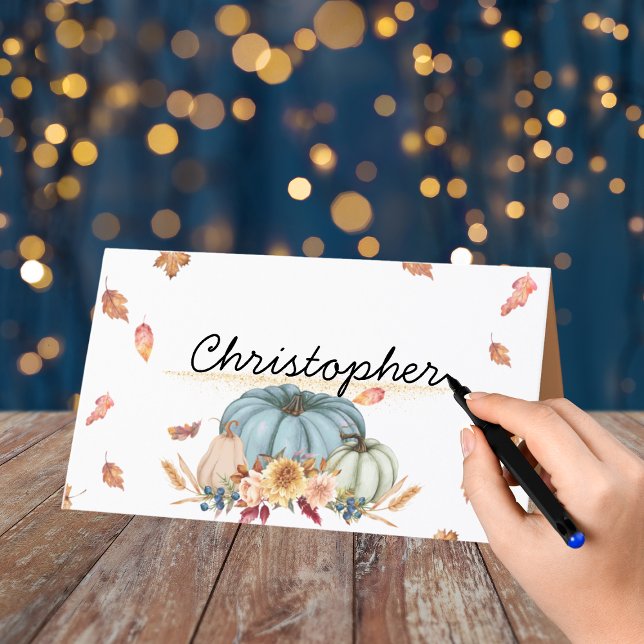 Asiento Tarjeta de lugar doblada de Acción de Gracias (Subido por el creador)