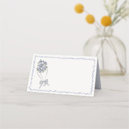 Asiento Tarjeta de lugar doblada de florales frescos del m