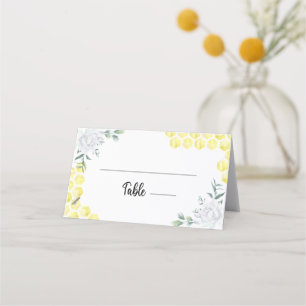 Asiento Tarjeta de lugar floral de abeja