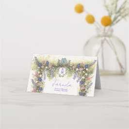 Asiento Tarjeta de Lugar Floral Elegante - Acuarela Dibuja