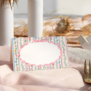 Asiento Tarjeta de lugar floral grandmillennial