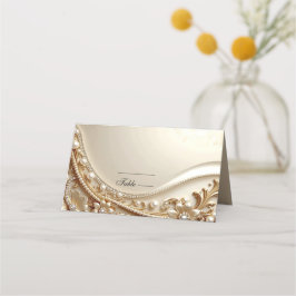 Asiento Tarjeta de lugar floral ornamentada elegante de or