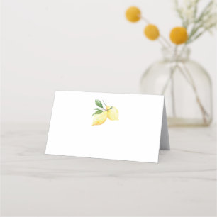 Asiento Tarjeta de lugar moderna Boda de limón