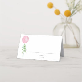 Asiento Tarjeta de lugar para baby shower de globo rosa