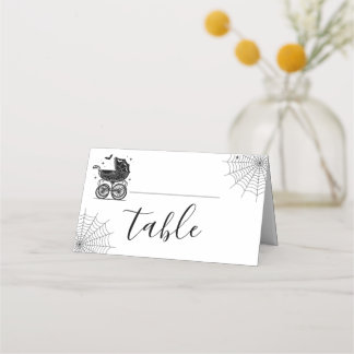 Asiento Tarjeta de lugar para baby shower de Halloween con