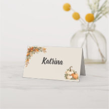 Tarjeta de lugar para cena de Acción de Gracias co