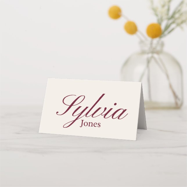 Asiento Tarjeta de lugar plegable para boda para cena, com (Anverso)