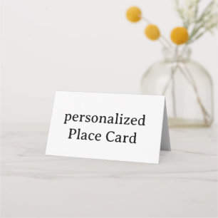 Asiento Tarjeta de lugar plegada con firma mate personaliz