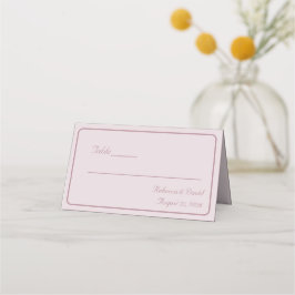 Asiento Tarjeta de lugar plegada para boda católica de dos