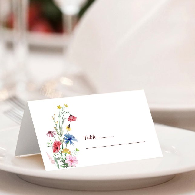 Asiento Tarjeta de lugar plegada para boda de flores silve (Subido por el creador)