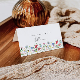 Asiento Tarjeta de lugar plegada para boda de jardín boho