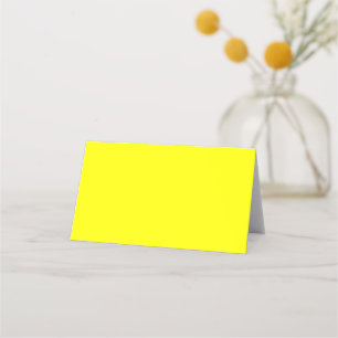 Asiento Tarjeta de lugar plegado amarillo brillante