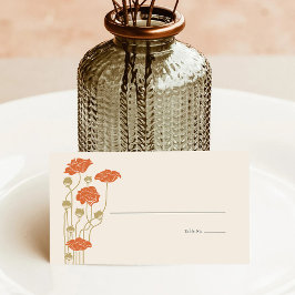 Asiento Tarjeta de lugar plegado Art Nouveau vintage