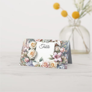 Asiento Tarjeta de lugar plegado boda