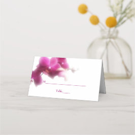 Asiento Tarjeta de lugar plegado Boda de orquídeas rosadas