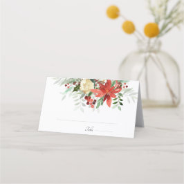 Asiento Tarjeta de lugar plegado Boda navidades