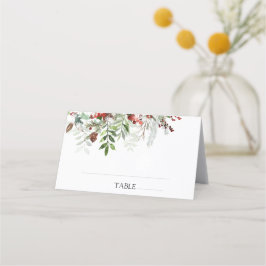 Asiento Tarjeta de lugar plegado Boda navidades