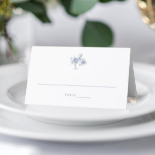 Asiento Tarjeta de lugar plegado de Boda azul turquesa vic