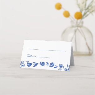 Asiento Tarjeta de lugar plegado de Boda floral dibujado c