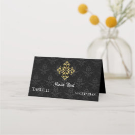 Asiento Tarjeta de lugar plegado de Glam por la noche