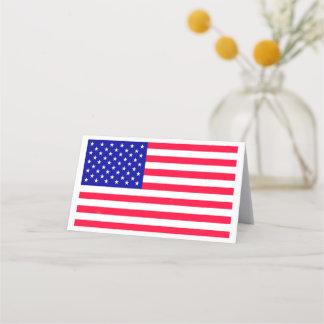 Asiento Tarjeta de lugar plegado de la bandera estadounide