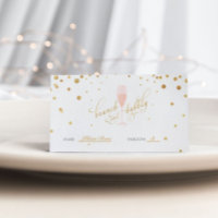 Tarjeta de lugar plegado de la ducha Brunch & Bubb