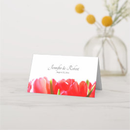 Asiento Tarjeta de lugar plegado del Boda de los tulipanes