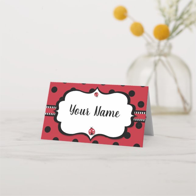 Asiento Tarjeta de lugar plegado Ladybug / Ladybird (Anverso)