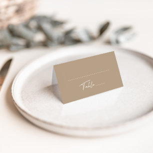 Asiento Tarjeta de lugar plegado simple Boda de tazas