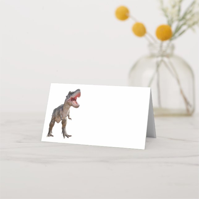 Asiento Tarjeta de lugar plegado T Rex (Anverso)