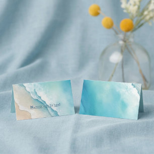 Asiento Tarjeta de lugar Serene Blue Ocean Beach
