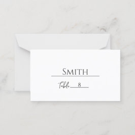 Asiento Tarjeta de marcador de posición de tabla de planti