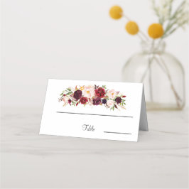 Asiento Tarjeta de mesa de boda floral elegante
