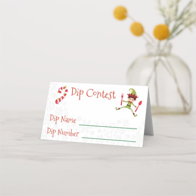 Asiento Tarjeta de mesa de recetas para concurso de comida (Anverso)
