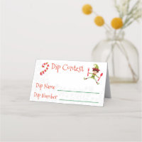 Tarjeta de mesa de recetas para concurso de comida