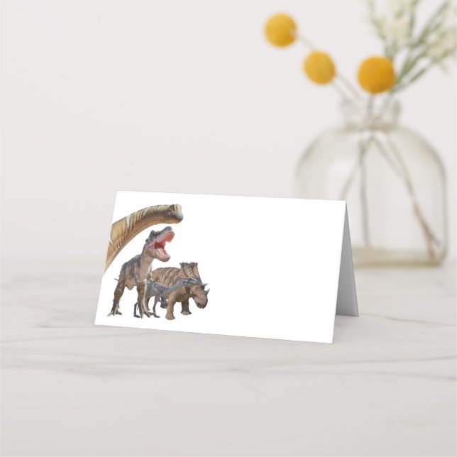 Asiento Tarjeta de mesa Jurassic World Dinosaurs (Anverso)