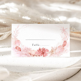 Asiento Tarjeta de Nombre de Boda en la Playa de Caracoles