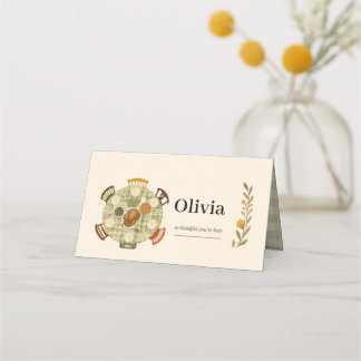 Asiento Tarjeta de Nombre de Mesa de Acción de Gracias Pin